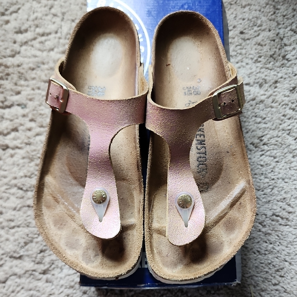 Women’s Birkenstock metallic pink sandals
